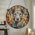 Greyhound Grey Stained Glass Effect Suncatcher